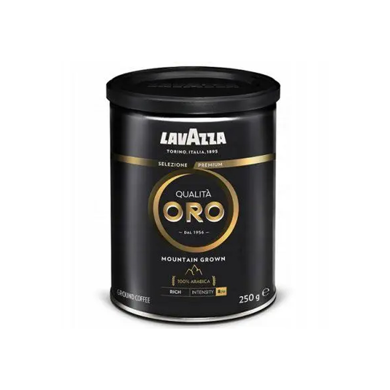 Кава мелена Lavazza Qualita Oro Mountain Grown (чорна) у банку 250г з цінних сортів високогірних ара large popup