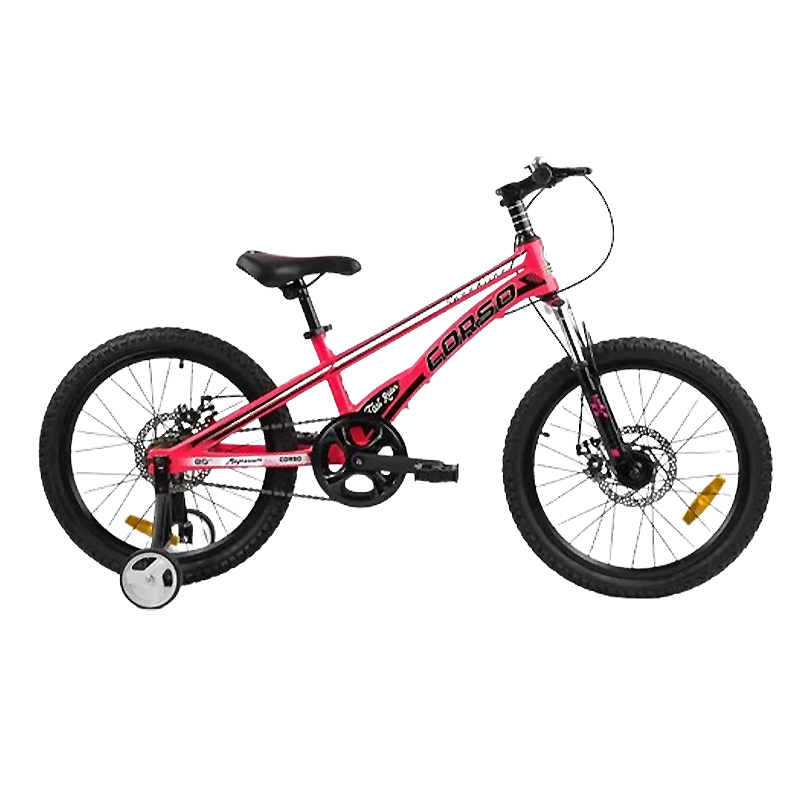 Дитячий магнієвий велосипед 20'' CORSO «Speedline» магнієва рама, дискові гальма, додаткові колеса,  large popup