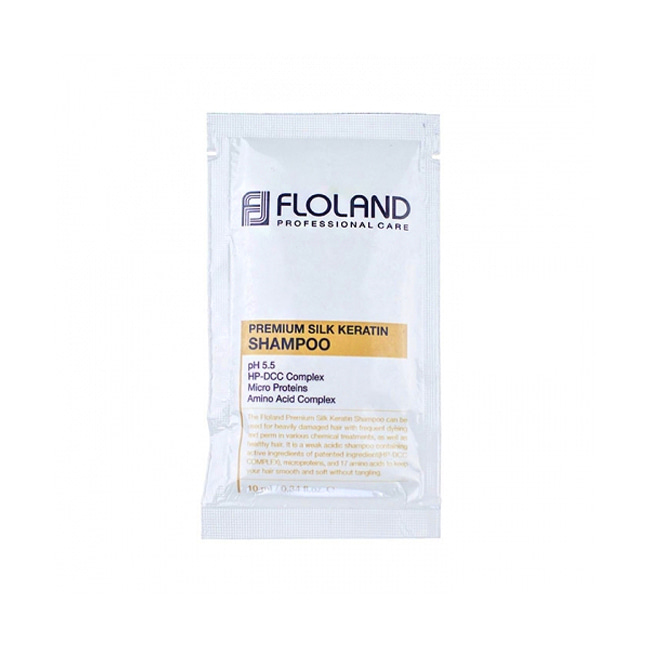 Шампунь Floland Premium Silk Keratin тестер, 10 мл large popup