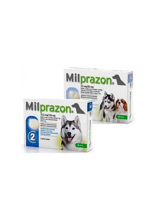 Пігулка Мілпразон для собак (от 5кг) 12,5/125 мг, 1уп (2таб) (15446) - 3219 large popup