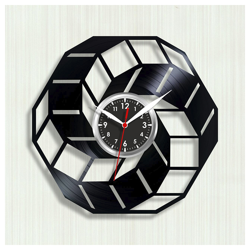 Годинник вініловий Геометричні візерунки, діаметр 30 см large popup