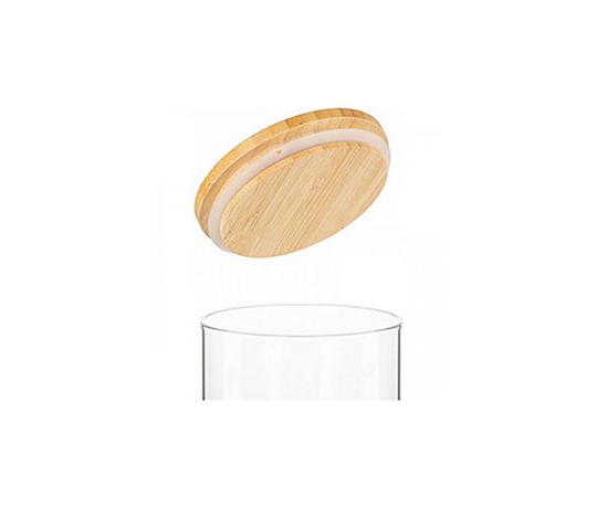 Ємність скляна Vittora з дерев'яною кришкою, 1300 мл (VT-7113) - 11644 large popup