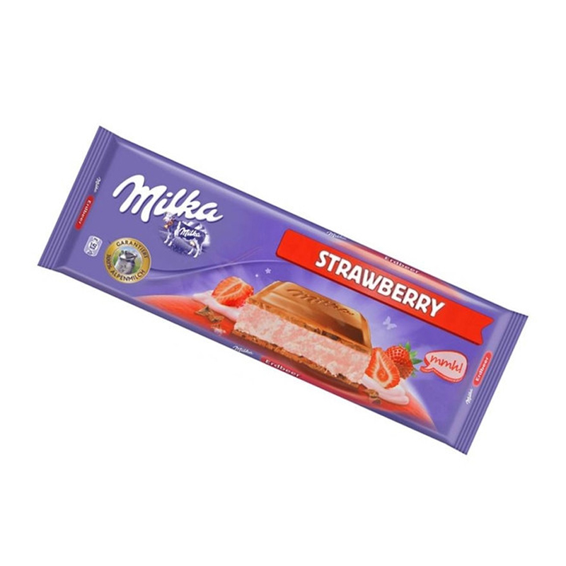 Шоколад молочний Milka Strawberry Fresa, 300 г large popup