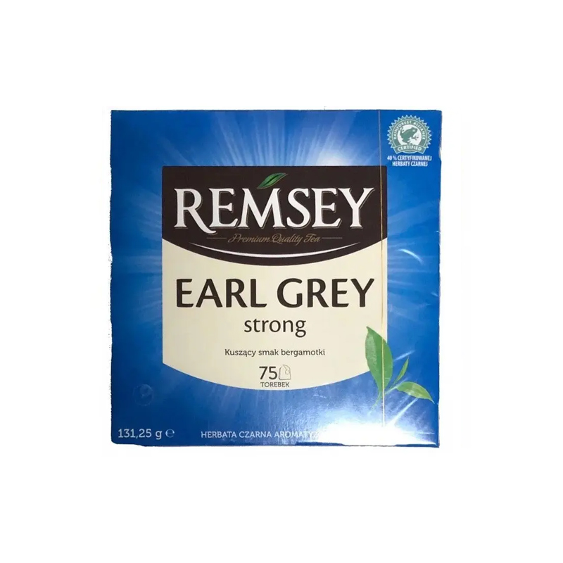 Міцний чай чорний із бергамотом у пакетиках Ramsey Earl Grey Strong, 75 шт. Польща large popup