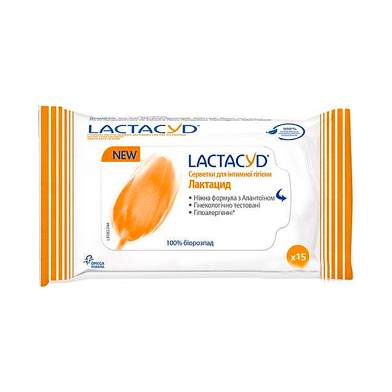 Серветки для інтимної гігієни Lactacyd, 15шт. (945649) large popup