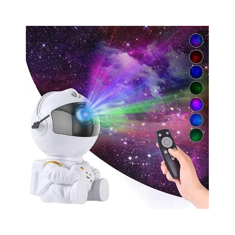 Лазерний нічник-проектор зоряного неба "Астронавт" 13 см, пульт (не муз.)(8981) - 164353 large popup