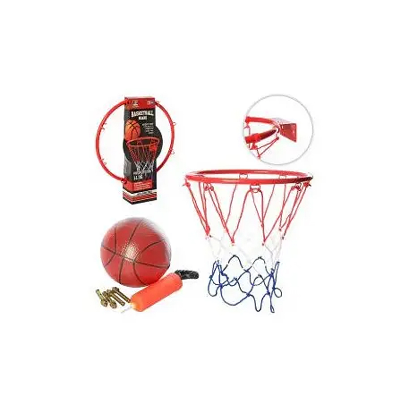 Баскетбольне кільце 32см (метал), сітка, м'яч, насос, кріпл. (MR 0166) - 169019 large popup