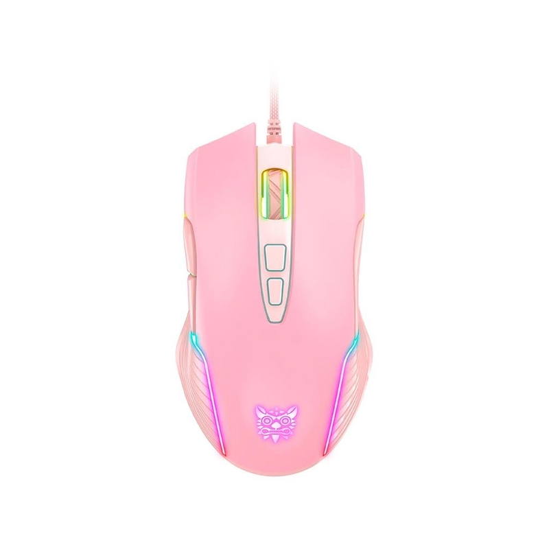 Миша комп'ютерна Onikuma CW905 Ігрова, з RGB-підсвічуванням, рожева large popup