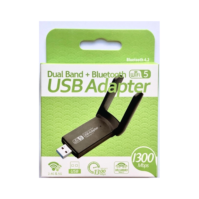 Адаптер Wi-Fi USB Dual Band 802.11 AC 1300Mbps large popup
