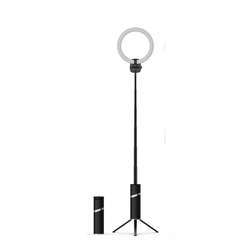 Лампа кільцева Usams US-ZB250 зі штативом, 1.93м, чорна large popup