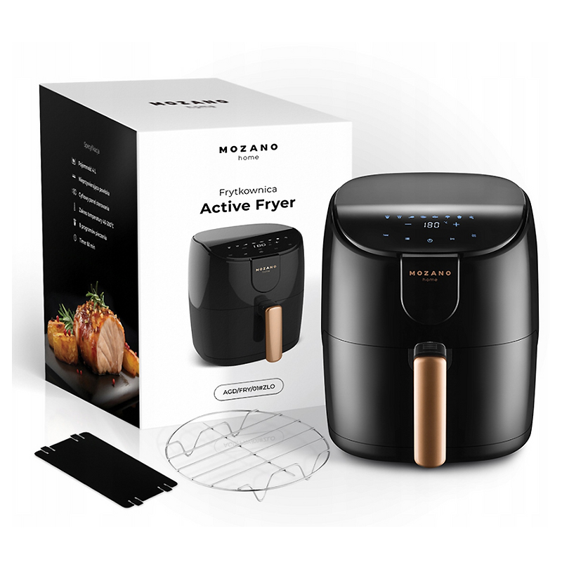 Аерофритюрниця Mozano Active Fryer AGD/FRY/01 Gold 1500W 4L large popup