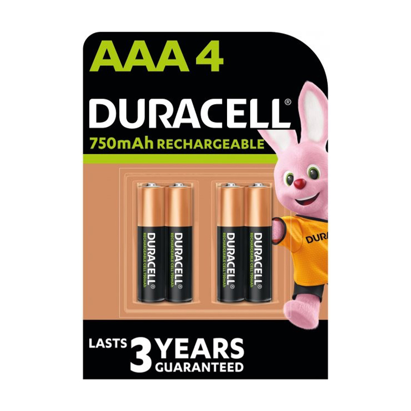 Аккумулятор AAA Duracell 750mAh NiMH , 1шт (блистер по 4шт) HR03 предзаряженные
 large popup