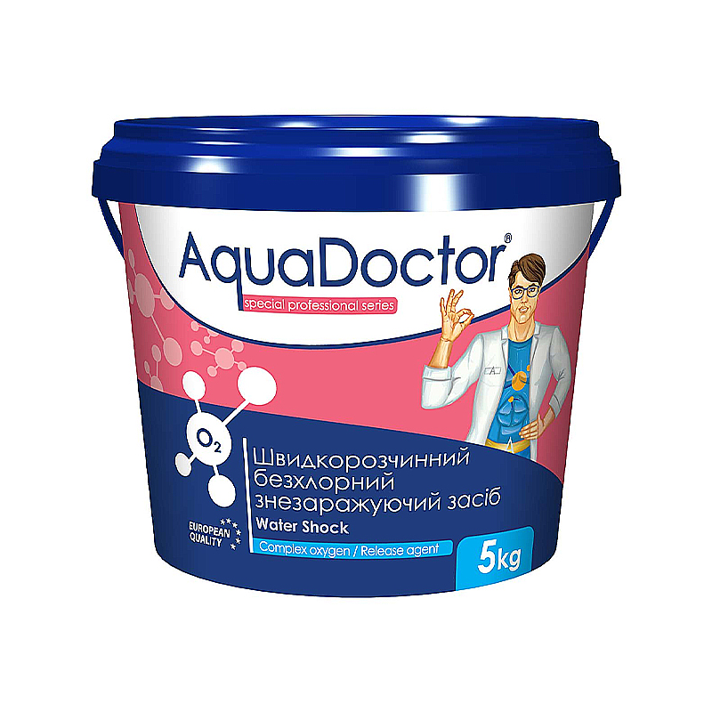 Активний кисень для басейну AquaDoctor Water Shock О2 5кг large popup