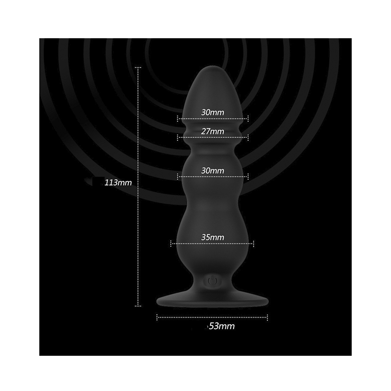 Анальна вібропробка Wo-sex Vibro Plug стимулятор простати з пультом дистанційного керування large popup