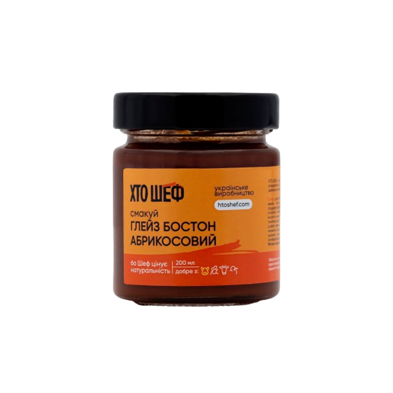 Глейз абрикосовий 'Хто шеф' Бостон, 200 г. large popup