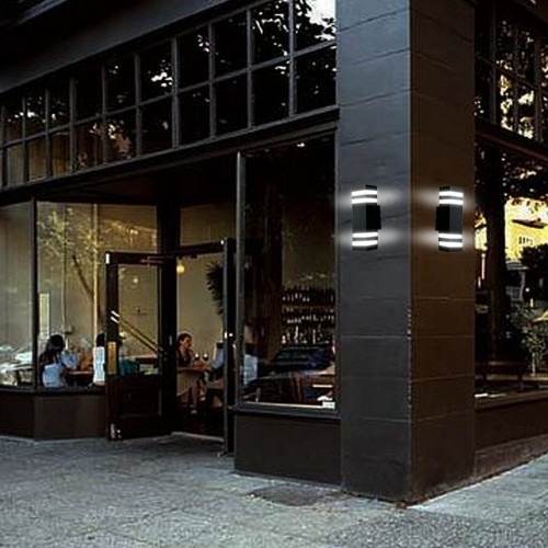 Архітектурний світильник у чорному каркасі на 2 лампочки large popup