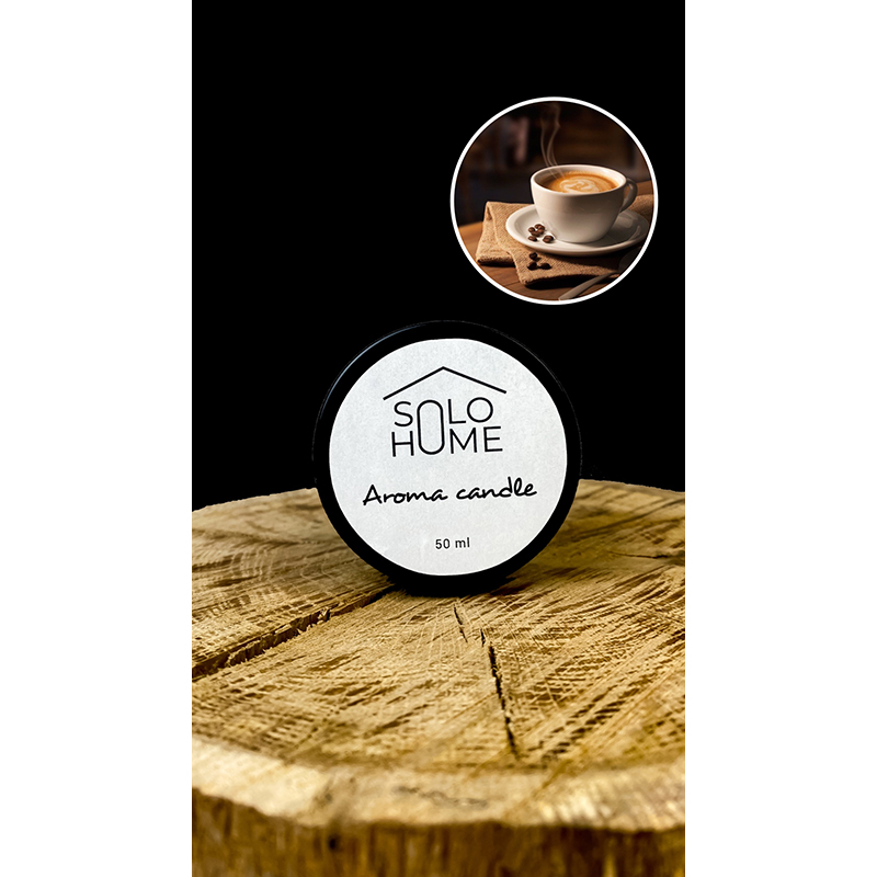 Аромасвічка SOLO HOME - CARAMEL COFFEE, 50 мл large popup