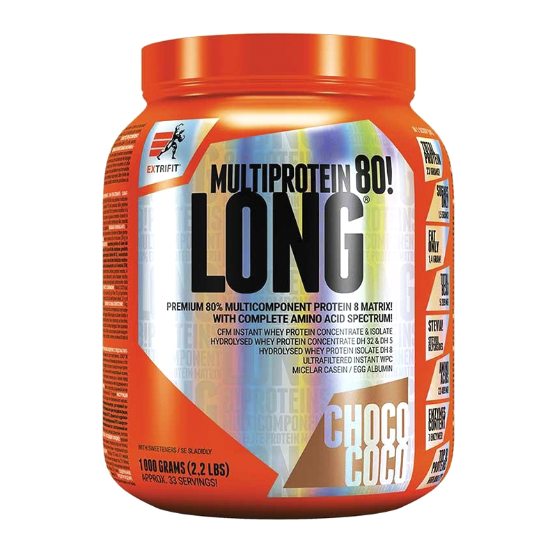 Багатокомпонентний протеїн Extrifit Long® 80 Multiprotein 1000 g (Chocolate Coconut) large popup