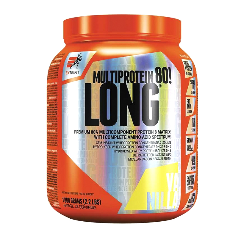 Багатокомпонентний протеїн Extrifit Long® 80 Multiprotein 1000 g (Vanilla) large popup