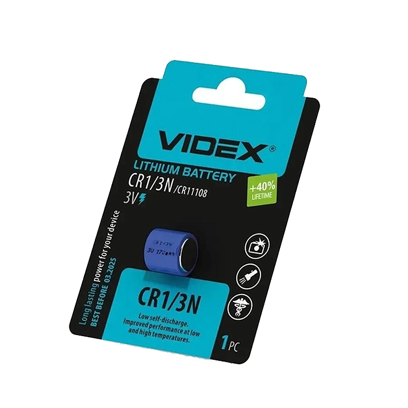 Батарейка CR1/3N Videx 3V Lithium large popup