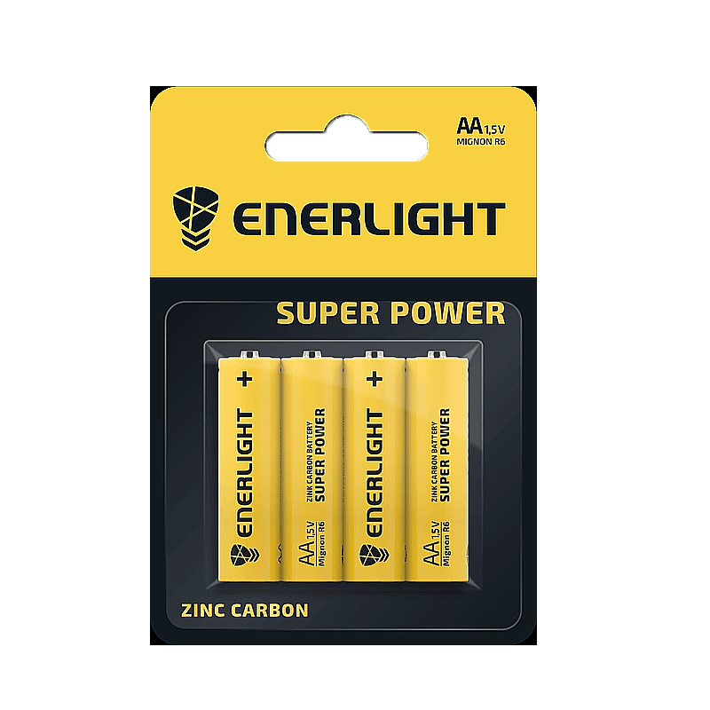 Батарейка ENERLIGHT Super Power AA (пальчик), 1уп (4шт) () large popup