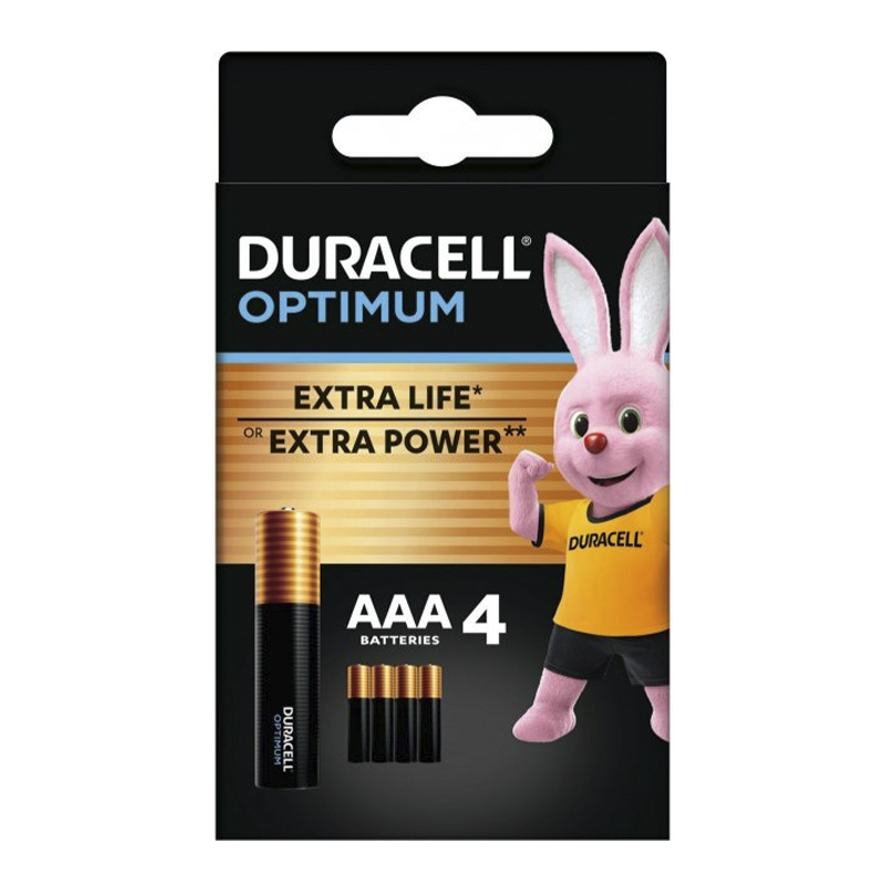 Батарейка LR03 Duracell Optimum ,1шт (блістер по 4шт) AAA large popup