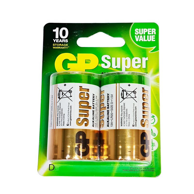 Батарейка LR20 GP super 13AE-2UE2, 1шт (блістер по 2шт) D
 large popup