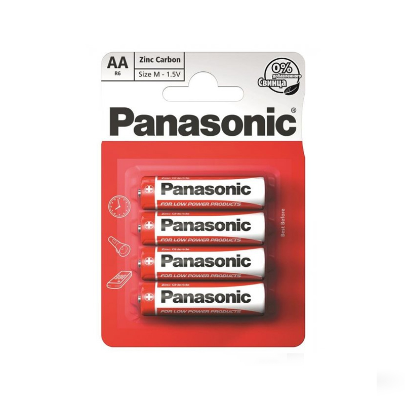 Батарейка PANASONIC R6 Special AА (пальчик), 1 уп (4шт) (18263) large popup
