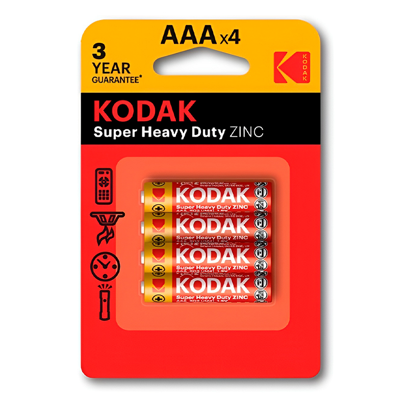 Батарейка R03 Kodak Long life , 1шт (блистер по 4шт) AAA
 large popup
