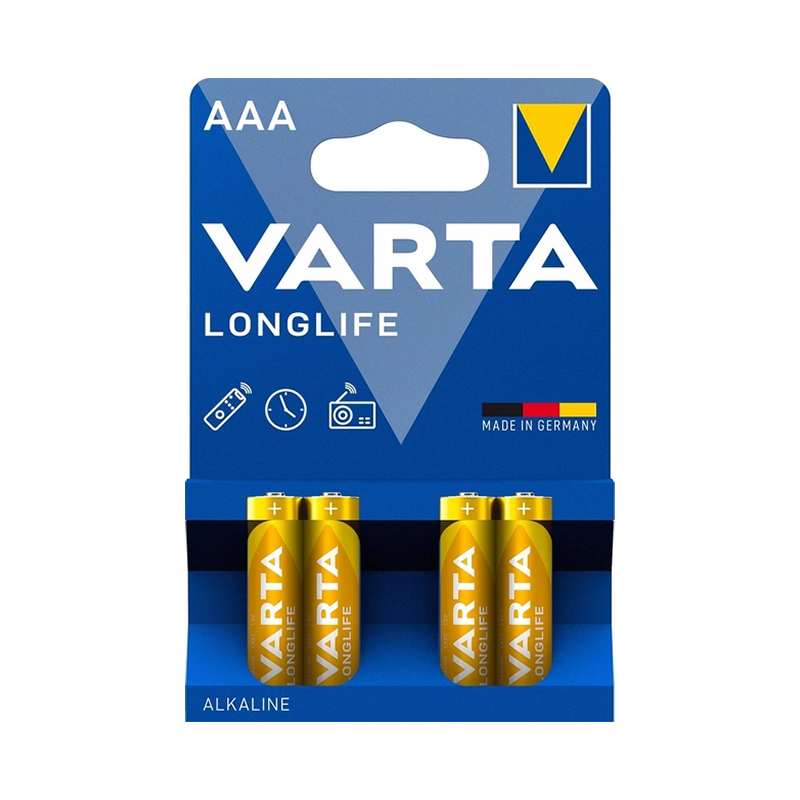 Батарейка VARTA LONGLIFE Power AAA (міні-пальчик), 1уп (4шт) () large popup