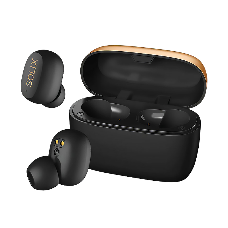 Бездротові навушники Solix 3200332 Bluetooth TouchTech Black large popup
