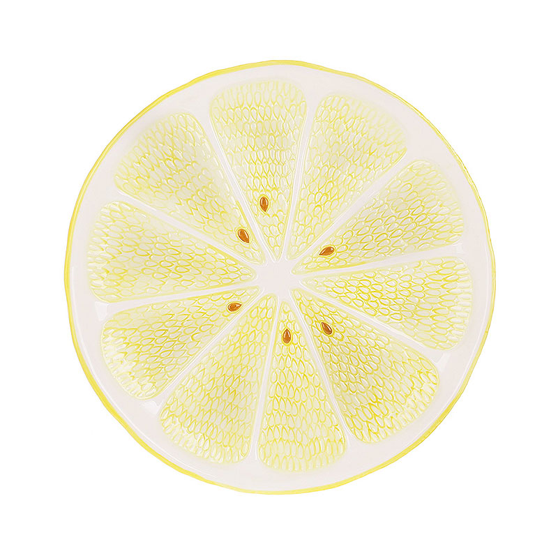 Блюдо керамічне Lemon, D30.5см, колір-жовтий large popup