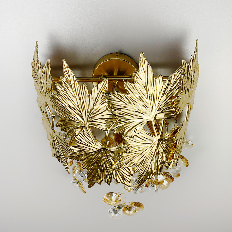Бра декоративні листочки в золотому корпусі large popup