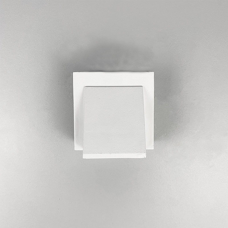 Архітектурний настінний білий світильник large popup