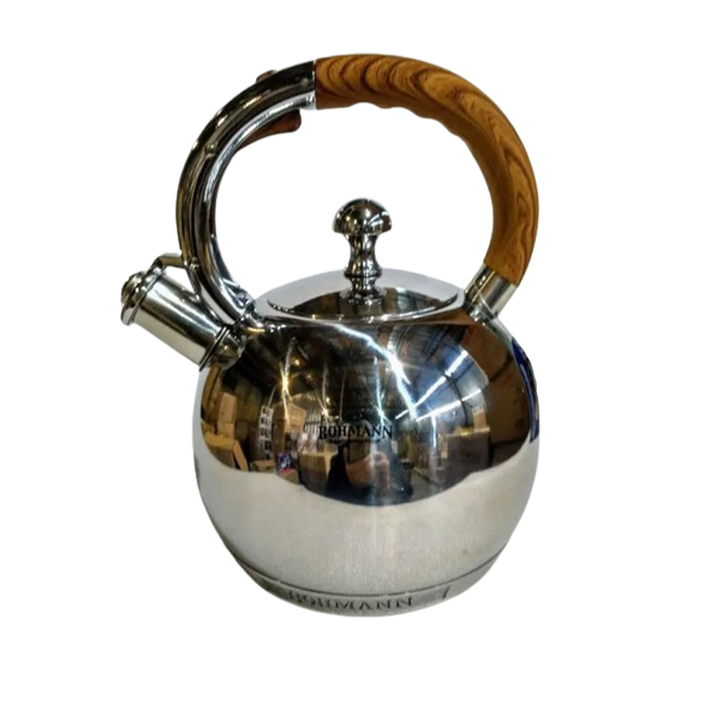 Чайник з свистком 3 л Bohmann BH 8052 wood large popup