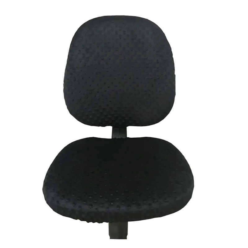 Чохол, MinkyHome, плюшевий із закритою спинкою на офісне крісло, універсальний, чорний (MH-397) large popup