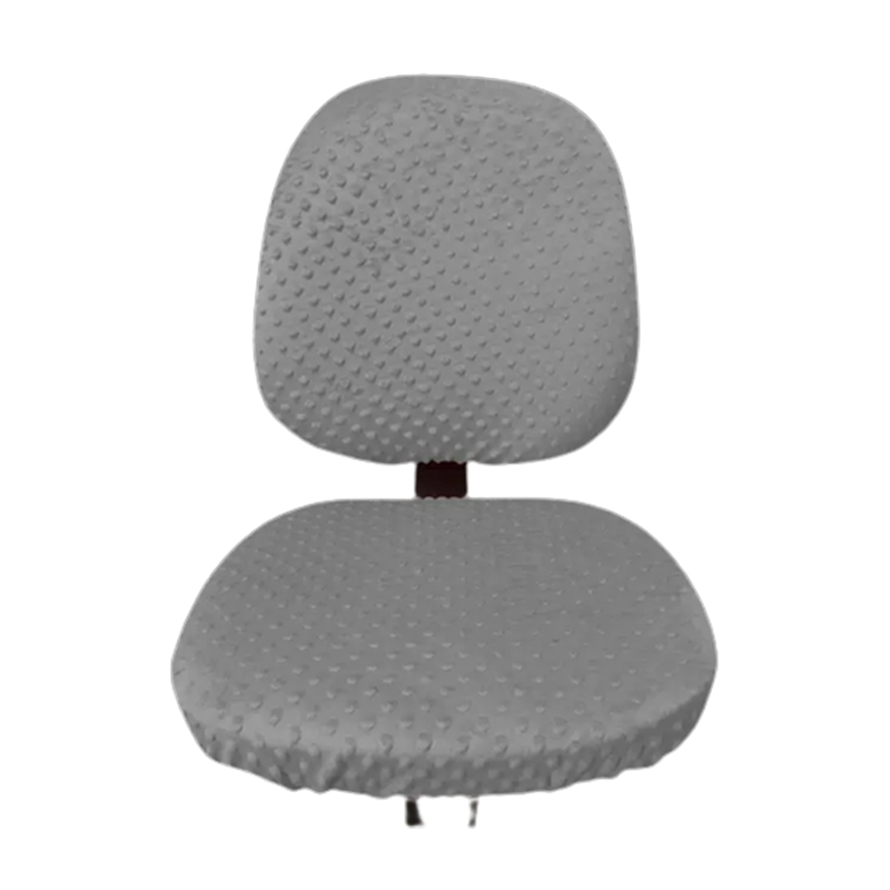 Чохол, MinkyHome, плюшевий із закритою спинкою на офісне крісло, універсальний, сірий, (MH-414) large popup