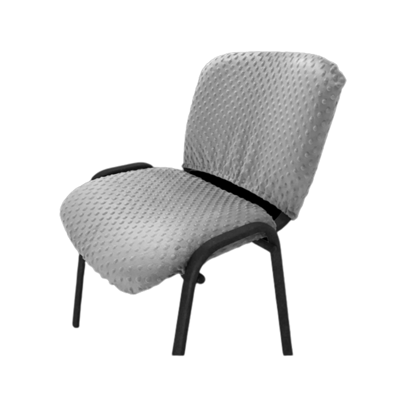 Чохол на офісний стілець, MinkyHome, плюшевий, натяжний, світло-сірий (MH-219) - 45103 large popup