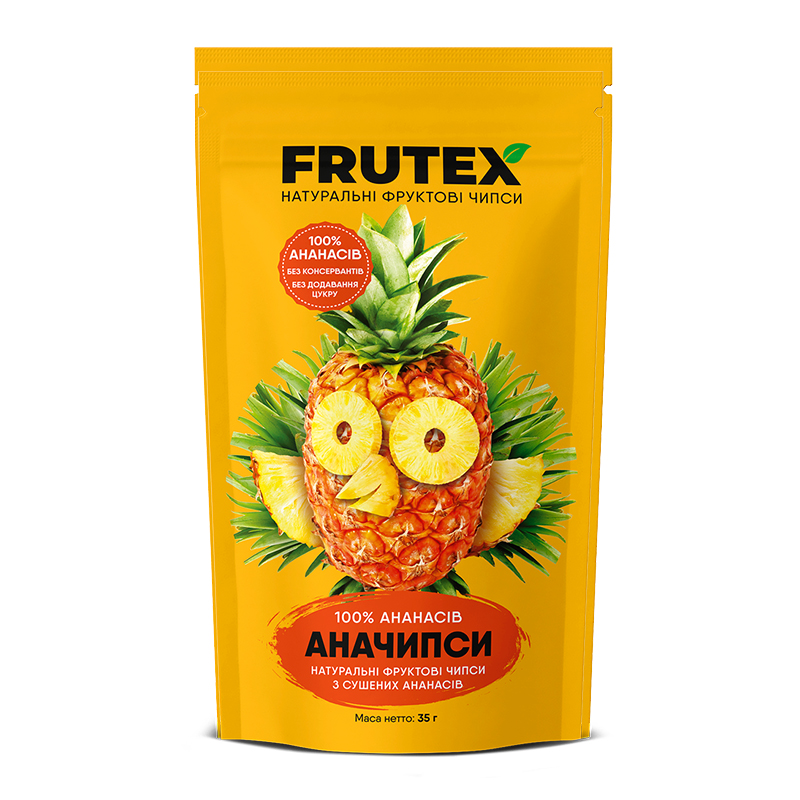 Чіпси Frutex ананасові, 35 г. large popup