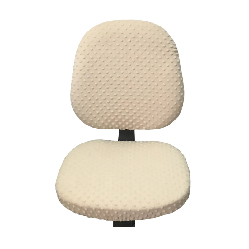 Чохол, MinkyHome, плюшевий із закритою спинкою на офісне крісло, універсальний, бежевий, (MH-005) large popup