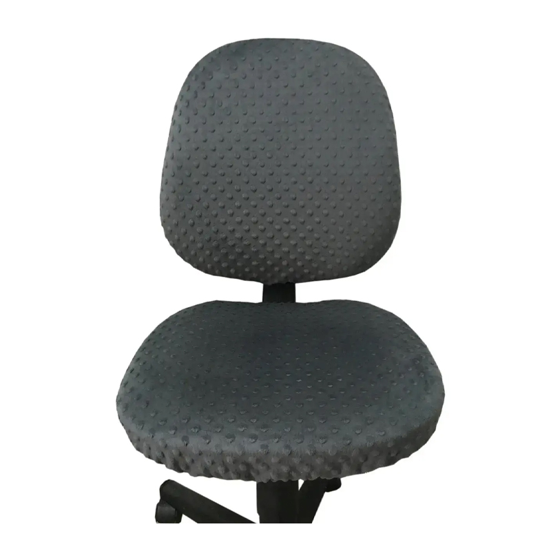 Чохол, MinkyHome, плюшевий із закритою спинкою на офісне крісло, універсальний, графітовий, (MH-044) large popup