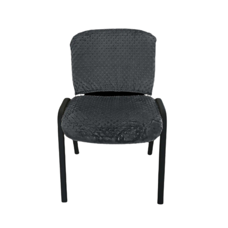 Чохол на офісний стілець, MinkyHome, плюшевий, натяжний, графіт (MH-208) - 45041 large popup