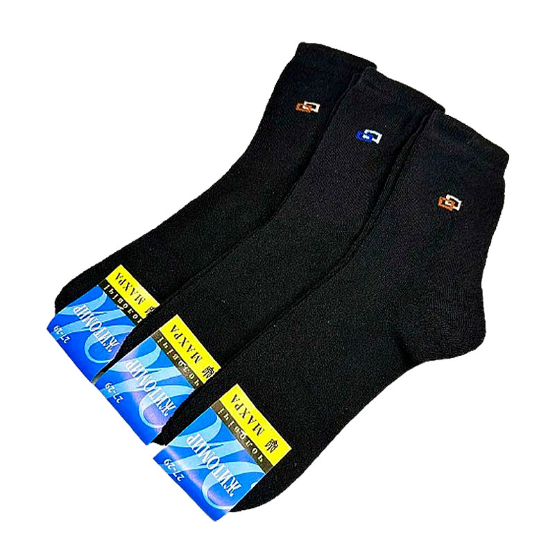 Шкарпетки чоловічі оптом Житомир КОІ, махрові теплі, класичні чорні, 12 пар, р.40-45 (131208) large popup