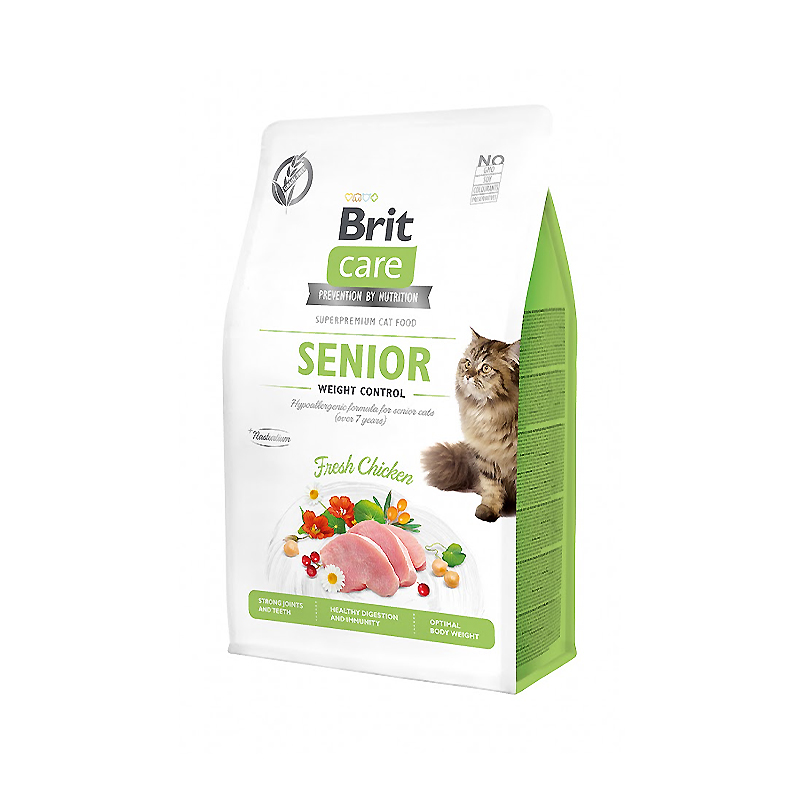 Cухий корм для кішок Brit care cat gf senior weight control 400 г large popup