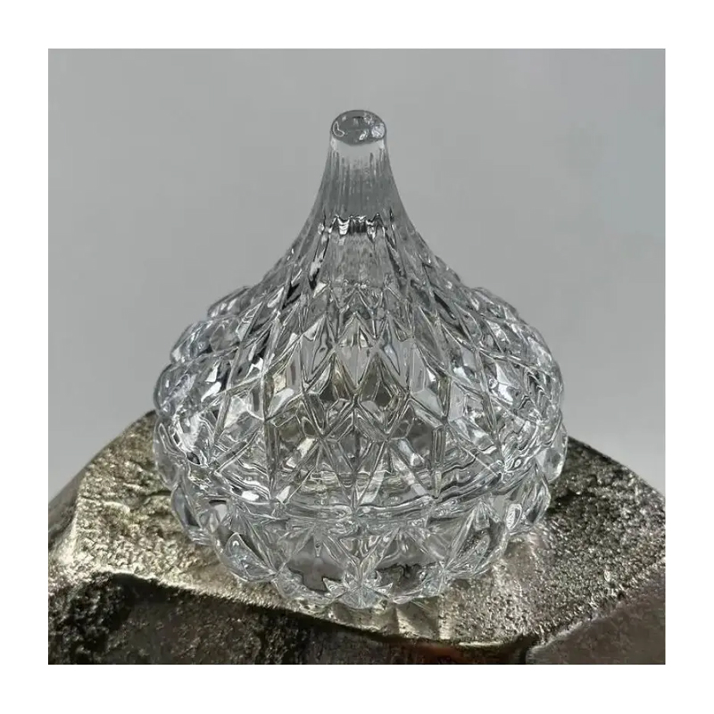 Цукорниця Hdecor Купол, скляна 8x9 см (102-016) large popup