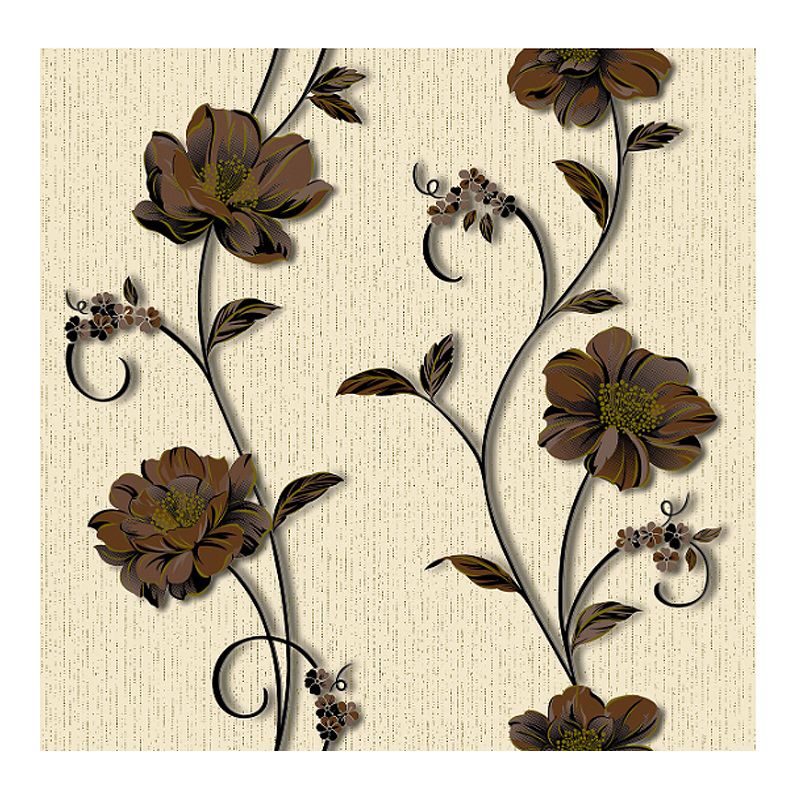 Шпалери Kontinent, Демі, коричневі квіти бежевий фон, сімплекс, 5.32м²*10.05м*53см (1263)МП thumbnail popup