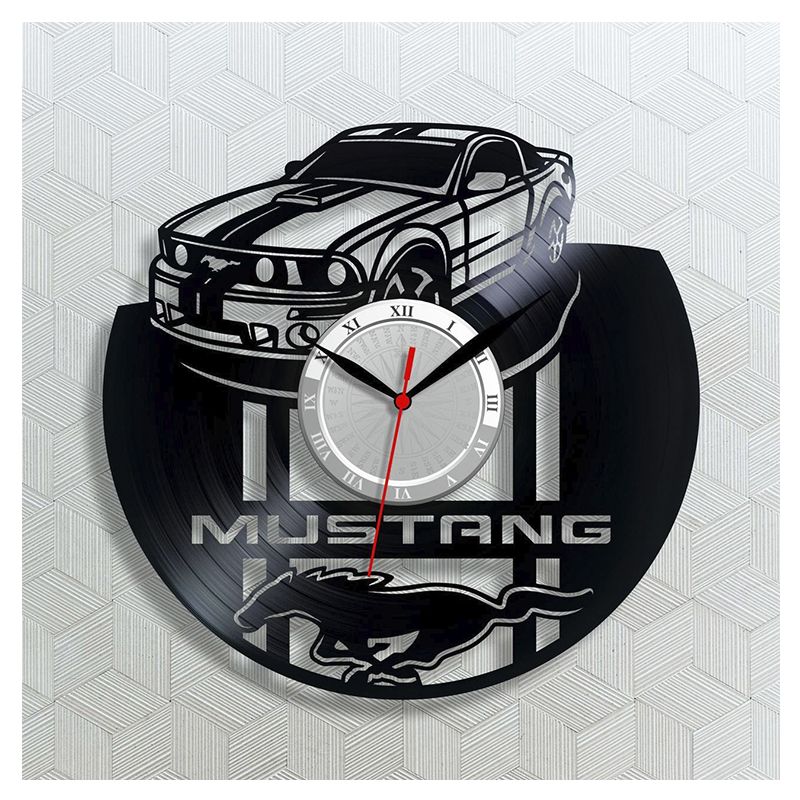 Годинник вініловий Mustang, діаметр 30 см thumbnail popup