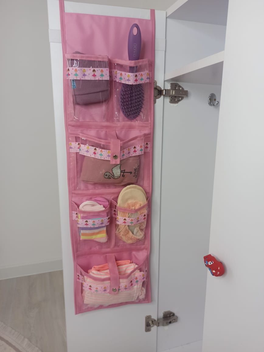 Органайзер Маленька Кишенька в шафку на 6 кишень, рожевий 24*85 (5446) - 8770 thumbnail popup
