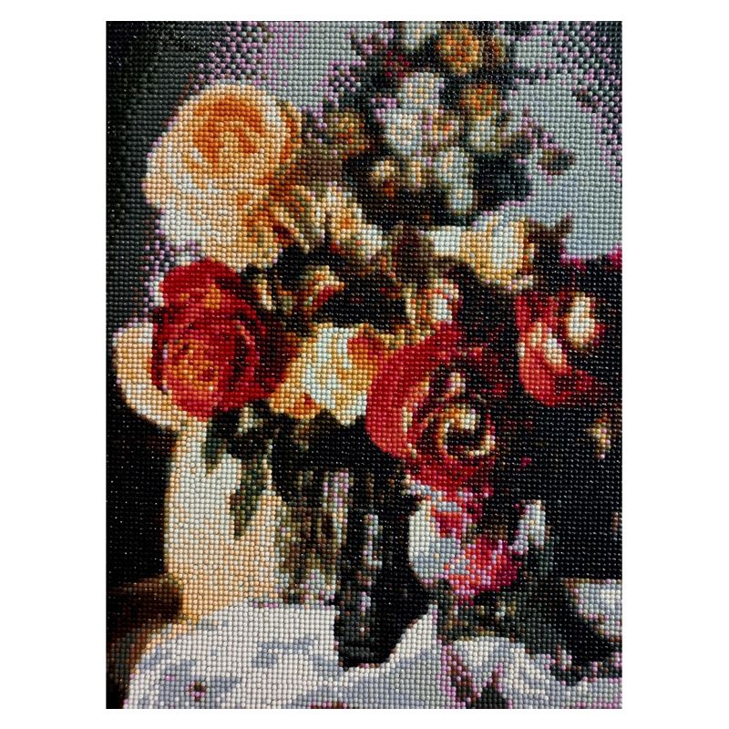 Алмазна мозаїка "Букет троянд", на підрамнику 30*40см, в кор. 41*31*2,5см, ТМ Dreamtoys thumbnail popup