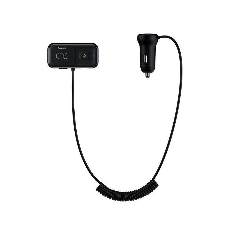 Автомобільний зарядний пристрій Baseus T-typed S-16 wireless MP3 car charger USB Black
 thumbnail popup